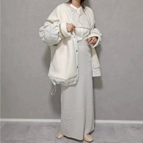 レディース　キルト切替ボアジャケット（ちゃな）