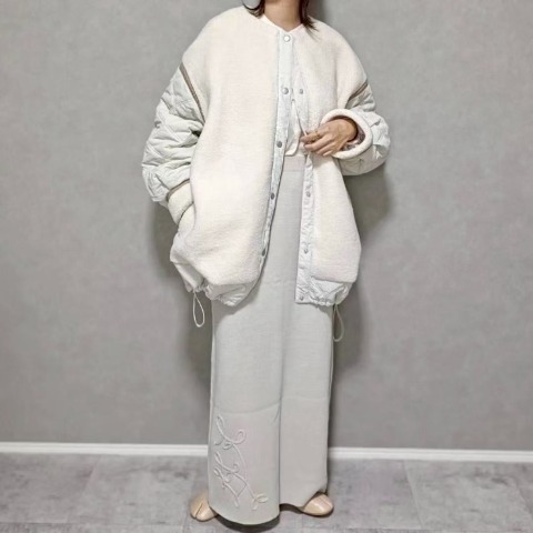 レディース　キルト切替ボアジャケット（ちゃな）