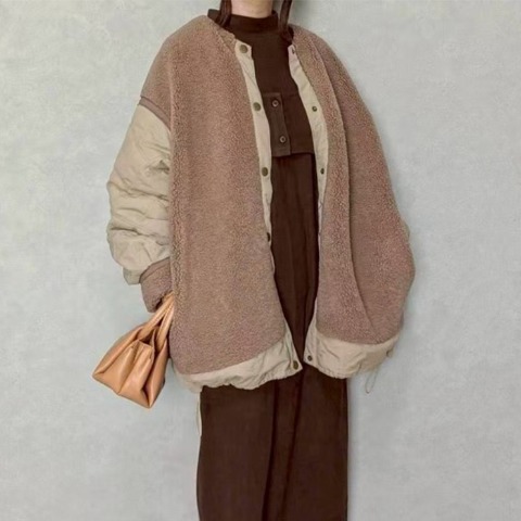 レディース　キルト切替ボアジャケット（ちゃな）