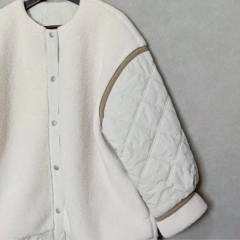 レディース　キルト切替ボアジャケット（ちゃな）