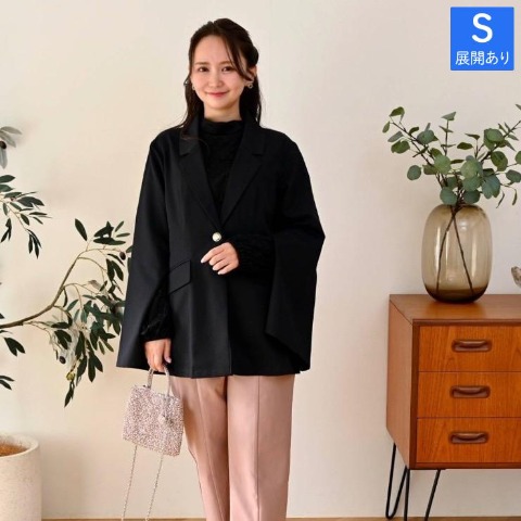 レディース　袖スリットパネルラインジャケット（serimash）