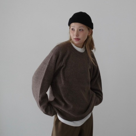 レディース　ラグランボートネックニットプルオーバー（hideka）