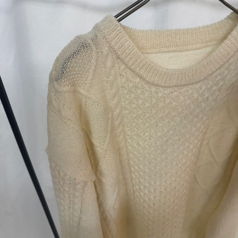 レディース　ケーブルビッグニットプルオーバー（miyu）