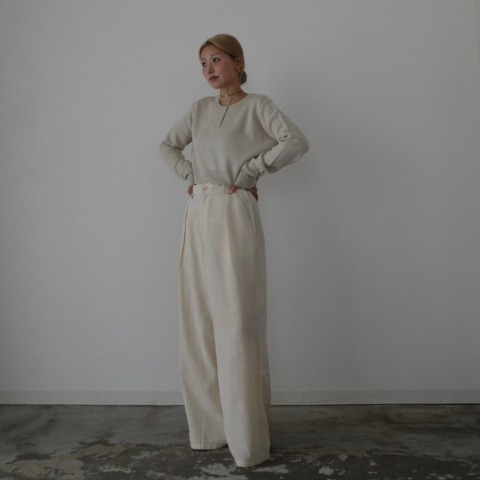 レディース　ヘンリーネックニットプルオーバー（hideka）