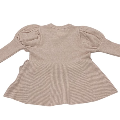 レディース　リボン使いパフスリーブニットプルオーバー(maki)