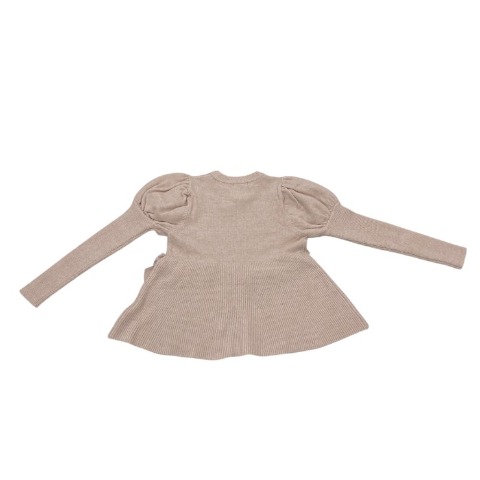 レディース　リボン使いパフスリーブニットプルオーバー(maki)