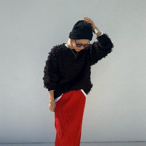 レディース　ループフリンジニットプルオーバー（ANNA）