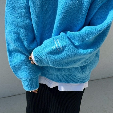 レディース　カラービッグニットプルオーバー（ANNA）