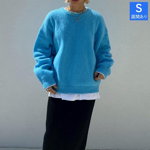 レディース　カラービッグニットプルオーバー（ANNA）