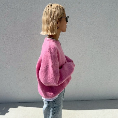 レディース　カラービッグニットプルオーバー（ANNA）