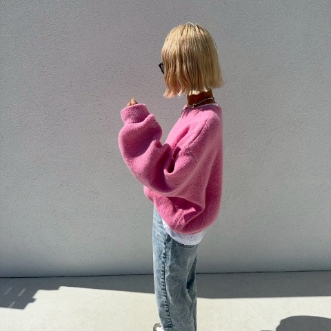 レディース　カラービッグニットプルオーバー（ANNA）