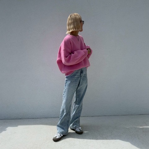 レディース　カラービッグニットプルオーバー（ANNA）