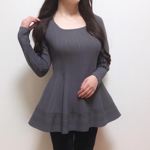レディース　ペプラムニットプルオーバー（あざと女子）