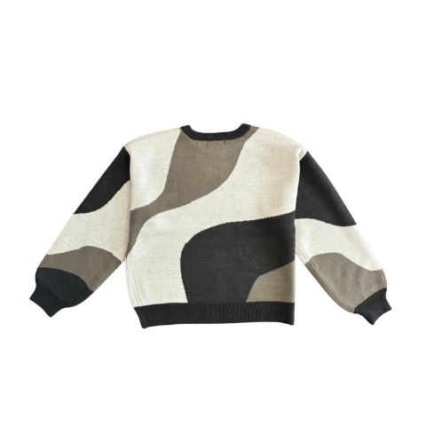 レディース　マーブル柄ニットプルオーバー（pen）