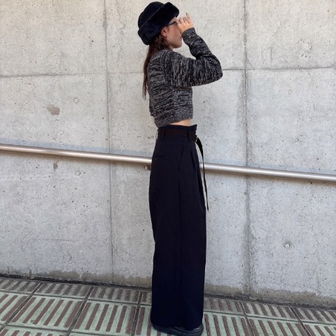 レディース　クロップド丈ニットプルオーバー（kaoru）