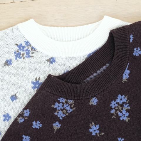 レディース　花柄ニットプルオーバー(yuki×Taiyou)