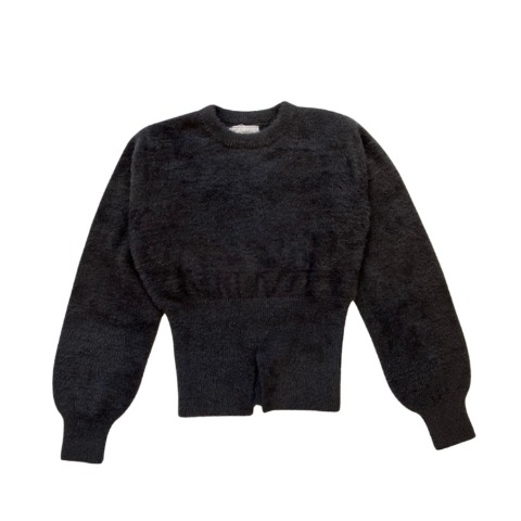 レディース　フェザーヤーン裾スリットニットプルオーバー（natsuki）