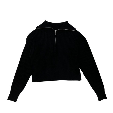 レディース　衿付きハーフZIPニットプルオーバー（natsuki）