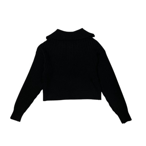 レディース　衿付きハーフZIPニットプルオーバー（natsuki）