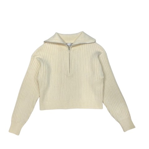 レディース　衿付きハーフZIPニットプルオーバー（natsuki）
