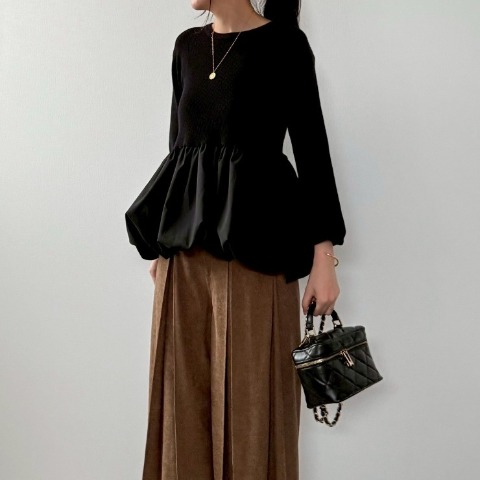 レディース　バルーンドッキングニットプルオーバー（misato）