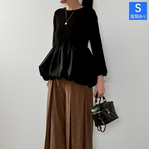 レディース　バルーンドッキングニットプルオーバー（misato）