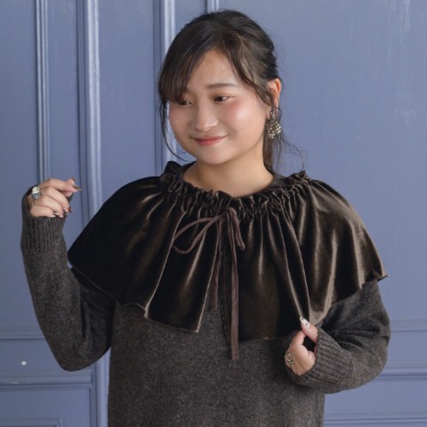 レディース　ベロアビスチェ付きニットワンピース(yuki×Taiyou)