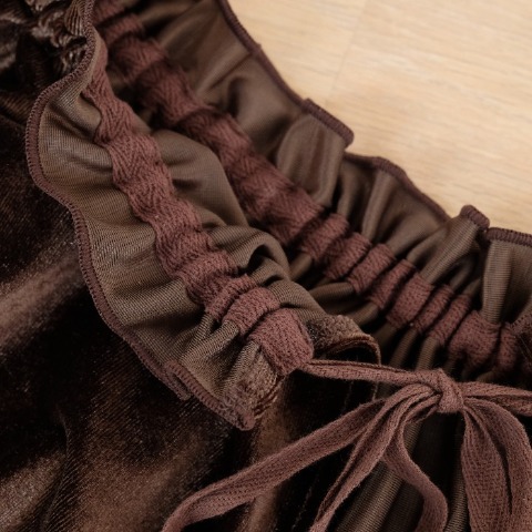 レディース　ベロアビスチェ付きニットワンピース(yuki×Taiyou)