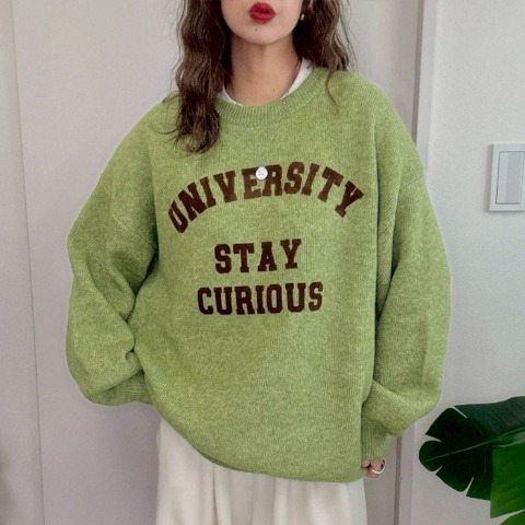 レディース　フロッキーロゴニットプルオーバー（NON）