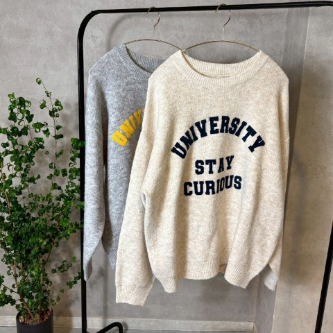 レディース　フロッキーロゴニットプルオーバー（NON）