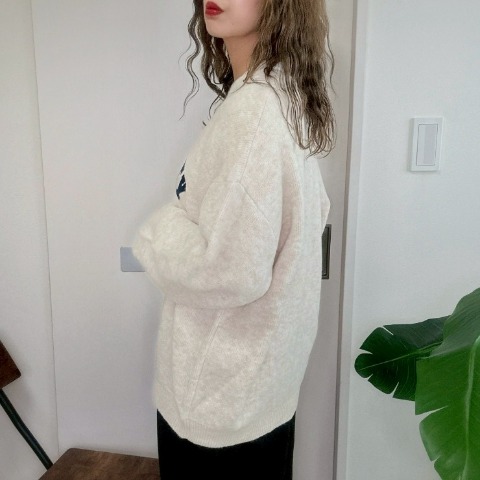 レディース　フロッキーロゴニットプルオーバー（NON）