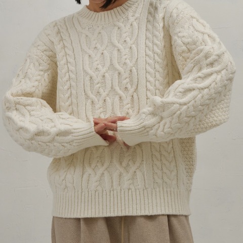 レディース　アラン柄ニットプルオーバー（natsuki）