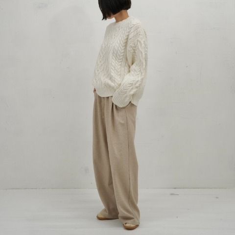 レディース　アラン柄ニットプルオーバー（natsuki）