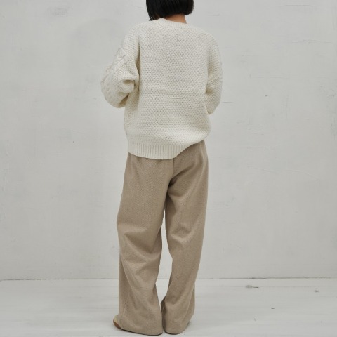 レディース　アラン柄ニットプルオーバー（natsuki）