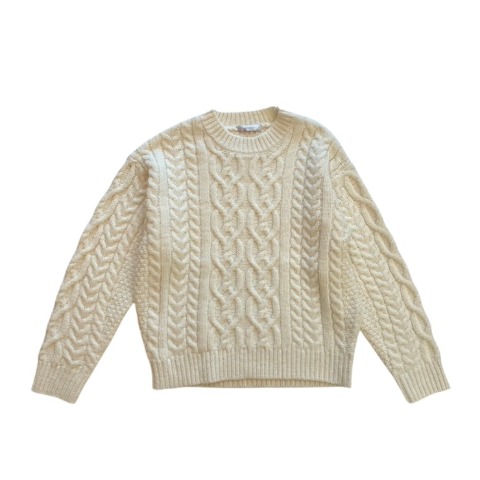 レディース　アラン柄ニットプルオーバー（natsuki）