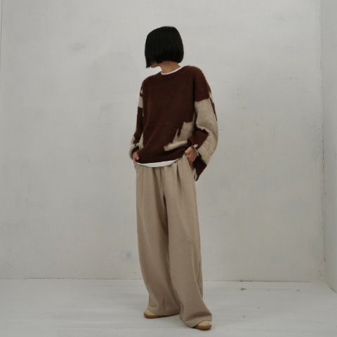 レディース　ニュアンス柄ニットプルオーバー（natsuki）