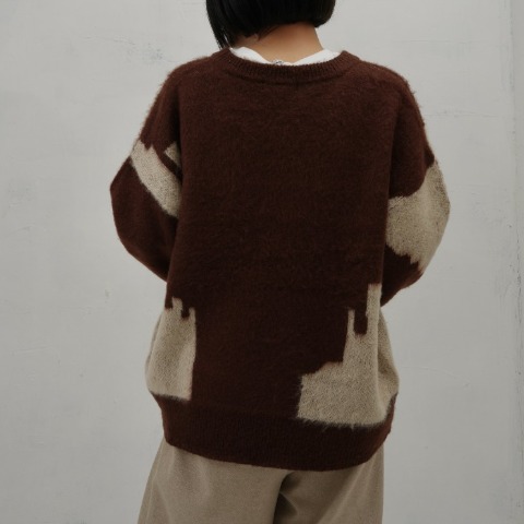 レディース　ニュアンス柄ニットプルオーバー（natsuki）