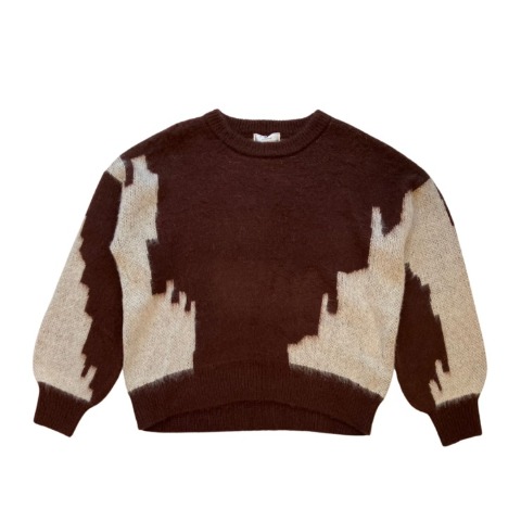 レディース　ニュアンス柄ニットプルオーバー（natsuki）