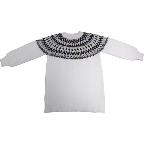 レディース　求心柄ニットワンピース（2PINK）