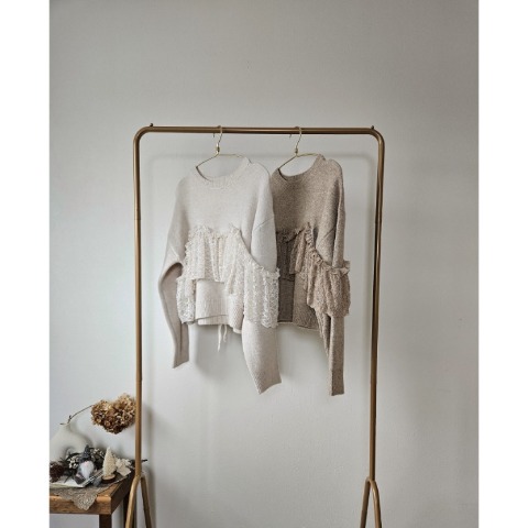 レディース　レースドッキングニットプルオーバー（yuu）