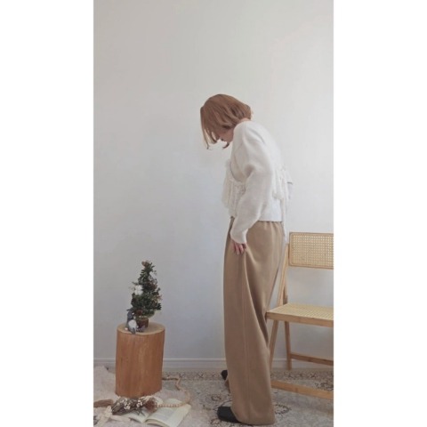 レディース　レースドッキングニットプルオーバー（yuu）