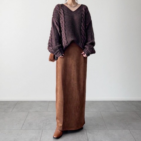 レディース　ハンドニットプルオーバー（yumi）