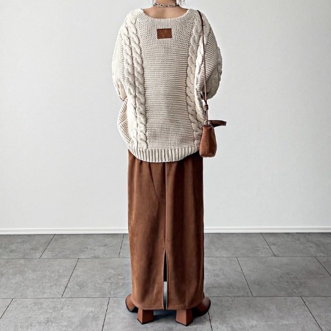 レディース　ハンドニットプルオーバー（yumi）