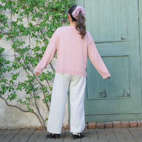 レディース　レイヤード風配色ニットプルオーバー（Taiyou）