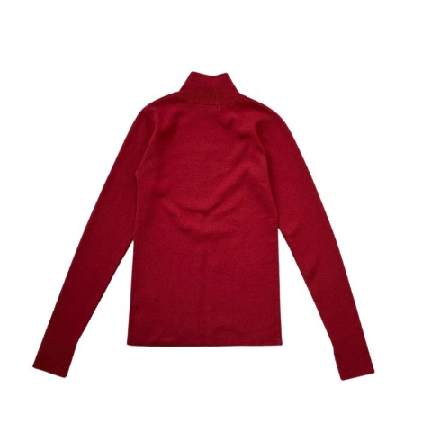 レディース　スリットZIPハイネックニットカーディガン（hideka）