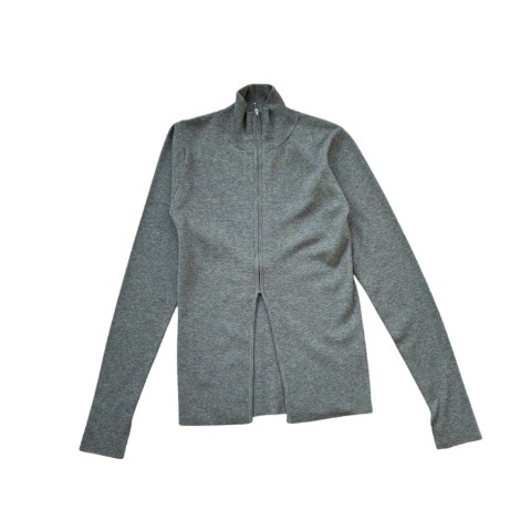 レディース　スリットZIPハイネックニットカーディガン（hideka）