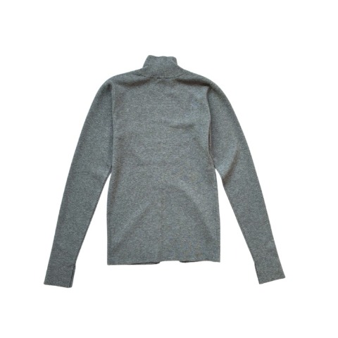 レディース　スリットZIPハイネックニットカーディガン（hideka）