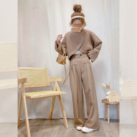 レディース　【低身長さん向け】短丈ニットカーディガン（akane）