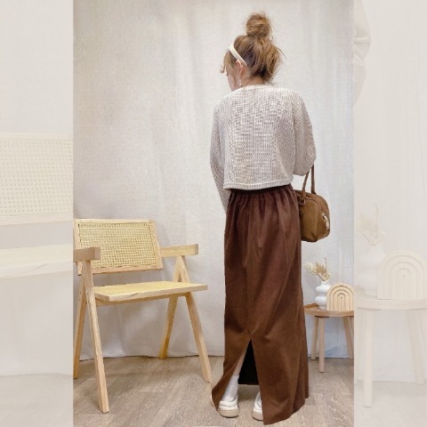 レディース　【低身長さん向け】短丈ニットカーディガン（akane）