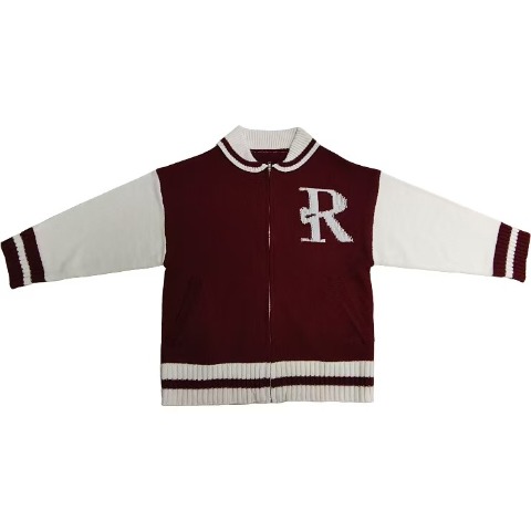 レディース　ノルディック柄ニットブルゾン（2PINK）